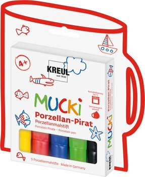 Produktbild von Mucki® Porcelain Pirat Porzellanmalstift, 5er-Set