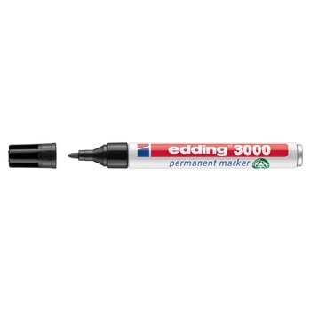 Produktbild von edding 3000 Permanent Marker schwarz pro Stift schwarz