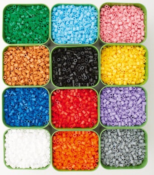 Produktbild von Hama Midi-Bügelperlen, Farbsortiment, 12.000 Stück