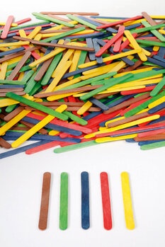 Produktbild von Holzstäbchen schmal bunt