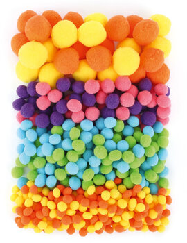 Produktbild von Pompon-Sortiment Neon 500 Stück