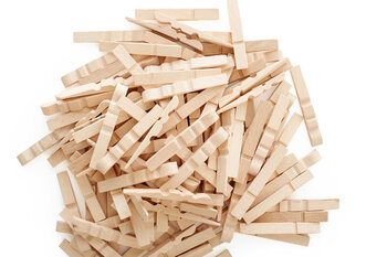 Produktbild von Wäscheklammer-Hälften aus Holz