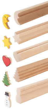 Produktbild von Profil-Hölzer aus Buchenholz Weihnachten