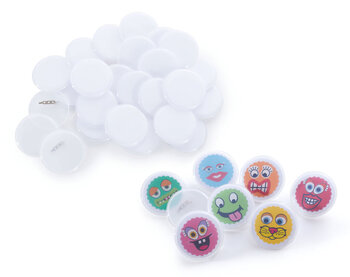 Produktbild von Buttons Rund zum Gestalten ø 6,4 cm 24 Buttons