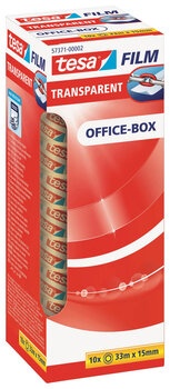 Produktbild von tesafilm® transparent, 10 Rollen, L 33 m, B 15 mm