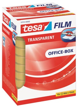 Produktbild von tesafilm® transparent, 10 Rollen, L 66 m, B 15 mm