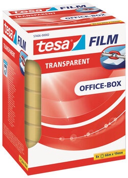 Produktbild von tesafilm® transparent, 8 Rollen, L 66 m, B 19 mm