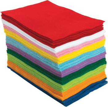Produktbild von Bastelfilz-Zuschnitte Sparpaket, L 23 x B 15 cm, 100 Stück