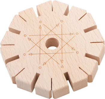 Produktbild von Knüpfstern aus Holz, 5er-Set ø 8 cm, 1,5 cm stark