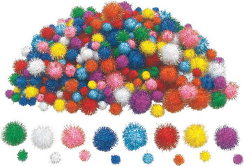 Produktbild von Glitzer-Pompons 300 Stück