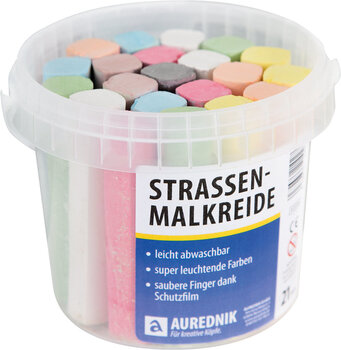 Produktbild von AUREDNIK Straßenmalkreide, Eimer mit 21 Stück
