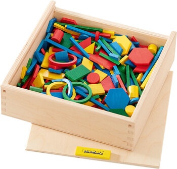 Produktbild von Legematerial aus Holz in 10 Formen 
