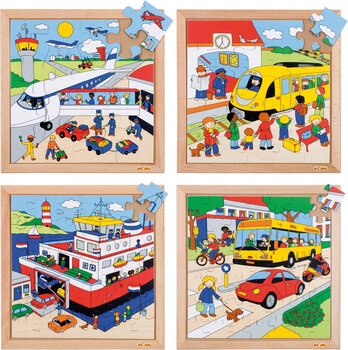 Produktbild von Puzzle-Set Transport, 4-teilig