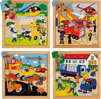 Produktbild von Puzzle-Set Verkehr, 4-teilig