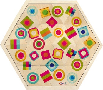 Produktbild von Legespiel Sechseck bunte Formen 