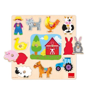 Produktbild von Greifpuzzle Bauernhof Silhouette 