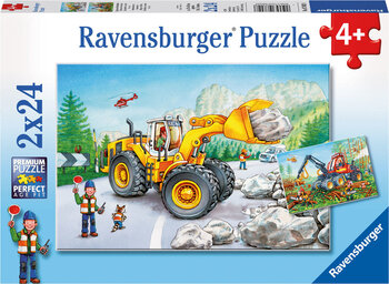 Produktbild von Ravensburger Puzzle "Bagger und Waldtraktor"