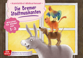 Produktbild von Die Bremer Stadtmusikanten – Kamishibai-Bildkartenset