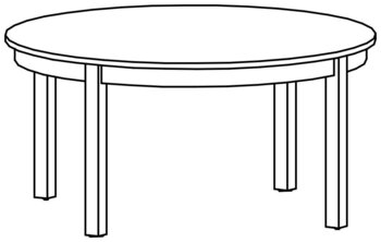 Produktbild von Rundtisch mit Schichtstoffplatte, ø 120 x H 76 cm