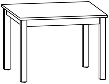 Produktbild von Quadrattisch mit Massivholzplatte, L 80 x B 80 x H 68 cm