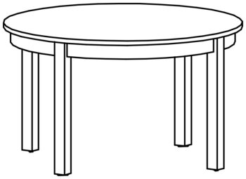 Produktbild von Rundtisch mit Massivholzplatte, ø 100 x H 56 cm