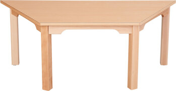 Produktbild von Trapeztisch mit Schichtstoffplatte, geschweifte Zarge, L 120 x B 52 x H 46 cm
