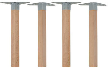 Produktbild von Holz-Tischbeine für Tischplatten, 4er-Set