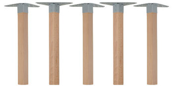 Produktbild von Holz-Tischbeine für Tischplatten, 5er-Set