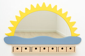 Produktbild von Holzschütte für Ablageboard zu Spiegel Sonnenaufgang 