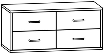 Produktbild von mobiLINE Schrank, B 90,5 x H 25 x T 40 cm, Fronten natur