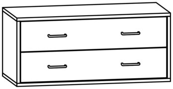 Produktbild von mobiLINE Schrank, B 90,5 x H 40,3 x T 40 cm, Fronten natur