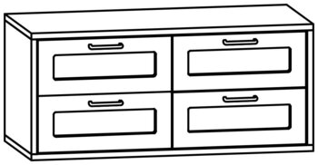 Produktbild von mobiLINE Schrank, B 90,5 x H 40,3 x T 40 cm, Fronten farbig