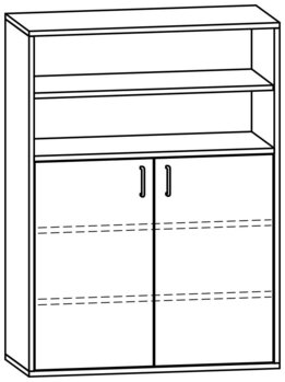 Produktbild von mobiLINE Schrank, B 90,5 x H 123,5 x T 40 cm, Fronten natur
