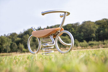Produktbild von Federspielgerät Holz-Edelstahl, Fahrrad