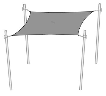 Produktbild von Sonnenschutzanlage Quadrat, 4 x 4 m