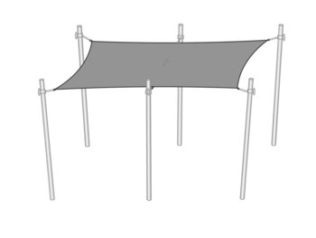 Produktbild von Sonnenschutzanlage Rechteck, 4 x 6 m