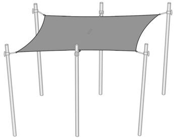 Produktbild von Sonnenschutzanlage Rechteck, 4 x 5 m
