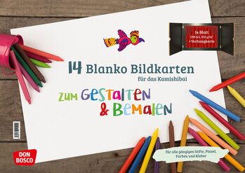 Produktbild von 14 Blanko Bildkarten zum Gestalten und Bemalen