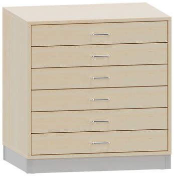 Produktbild von PROLINE Papier-Schubkastenschrank, B 80 x H 75 x T 60 cm, PG1