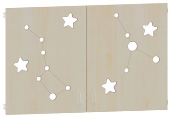Produktbild von Stern-Türen-Set (T6) für Liegepolster- und Kuschelbetten-Aufsatzschränke mit B 150 cm, PG1