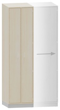 Produktbild von PROLINE Ausgleichs-Türschrank, B 53 - 104,2 x H 200 x T 60 cm, PG1