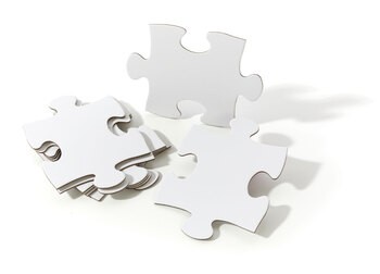 Produktbild von Blanko-Puzzleteile groß