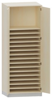 Produktbild von PROLINE Papier-Türschrank, B 80 x H 200 x T 60 cm, PG1