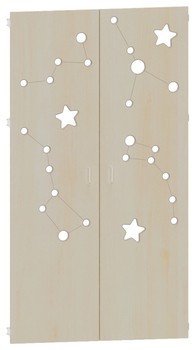 Produktbild von Stern-Türen-Set (T4) für Liegepolster- und Wäsche-Schränke mit B 111 cm, PG1