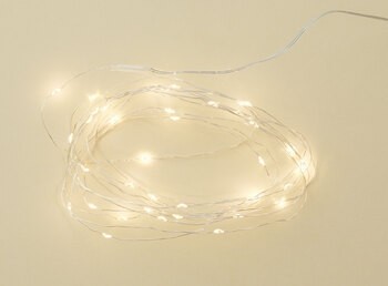 Produktbild von LED-Draht-Kette "Tautropfen 40er", 40 LED warmweiß