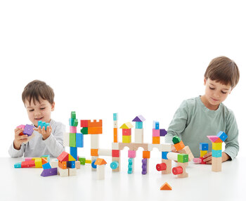 Produktbild von Kooglo – magnetische Holzbausteine, 100 Teile