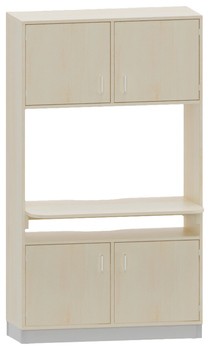 Produktbild von PROLINE Infopoint mit Schreibplatte, B 104,2 x H 175 x T 40/60 cm, PG1