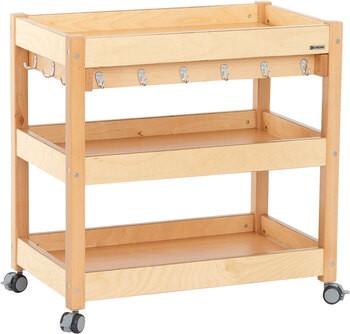 Produktbild von Taschenwagen mit 18 Haken, Buche L 75 x B 45 x H 75 cm
