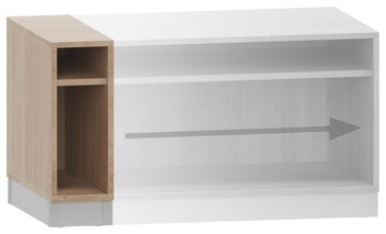 Produktbild von PROLINE Ausgleichs-Regalschrank, B 20 - 104,2 x H 50 x T 60 cm, PG2