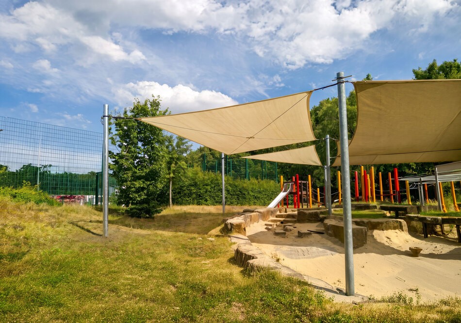 Sonnenschutzanlage Quadrat, 4 x 4 m